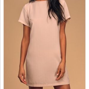 Lulus Shift and Shout Blush Shift Dress